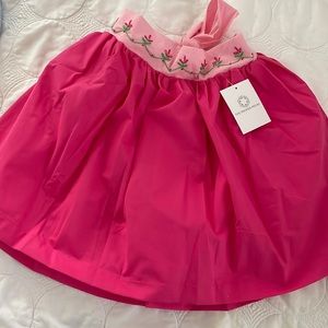 The Proper Peony *Rare* Embroidered Pink Floral Skirt - Sz 8